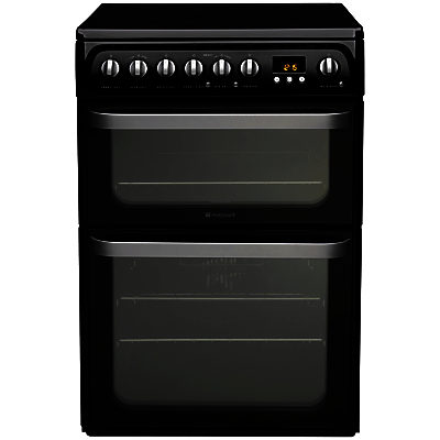 Hotpoint HUE61KS Electric Cooker, Black